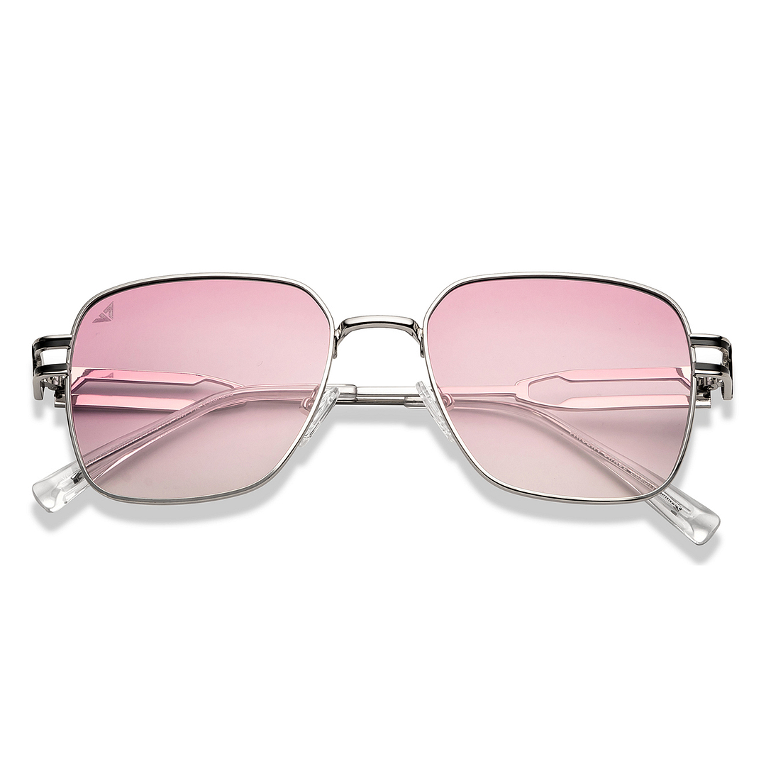 Vincent Chase Silver Full Rim Rectangle left side