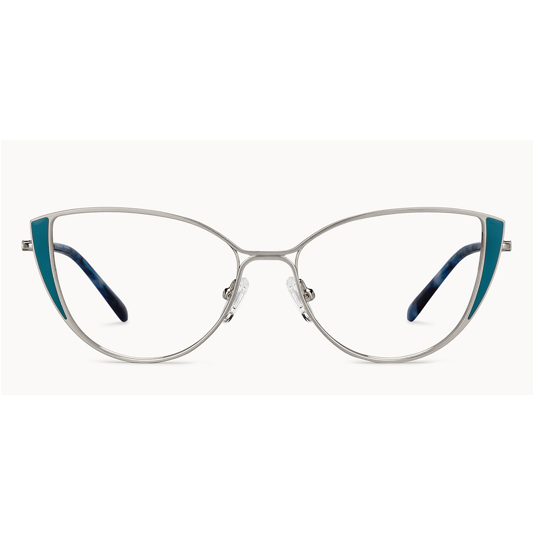 Vincent Chase Online Silver Full Rim Cat Eye left side