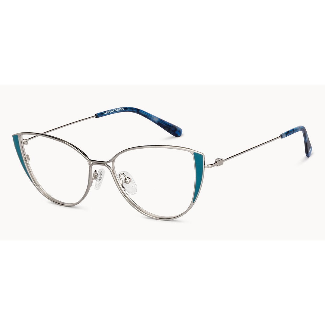 Vincent Chase Online Silver Full Rim Cat Eye right side