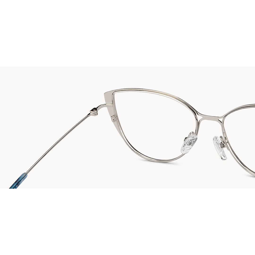 Vincent Chase Online Silver Full Rim Cat Eye right side