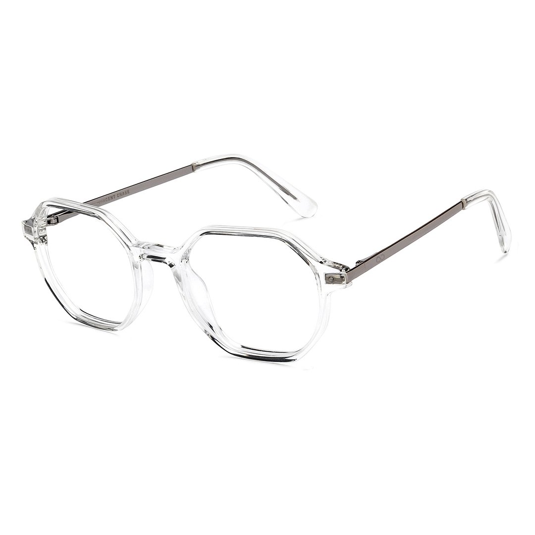 Vincent Chase Crystal Transparent Full Rim Geometric right side