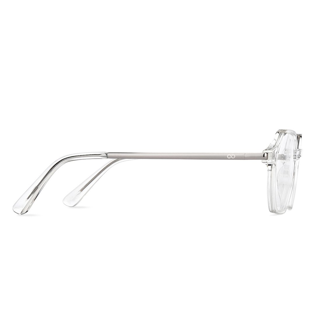 Vincent Chase Crystal Transparent Full Rim Geometric left side