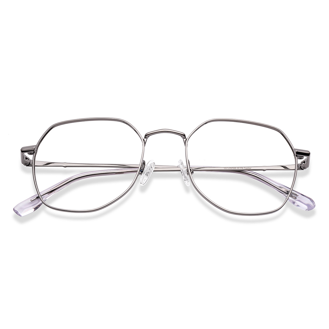 Vincent Chase Online Silver Full Rim Geometric left side