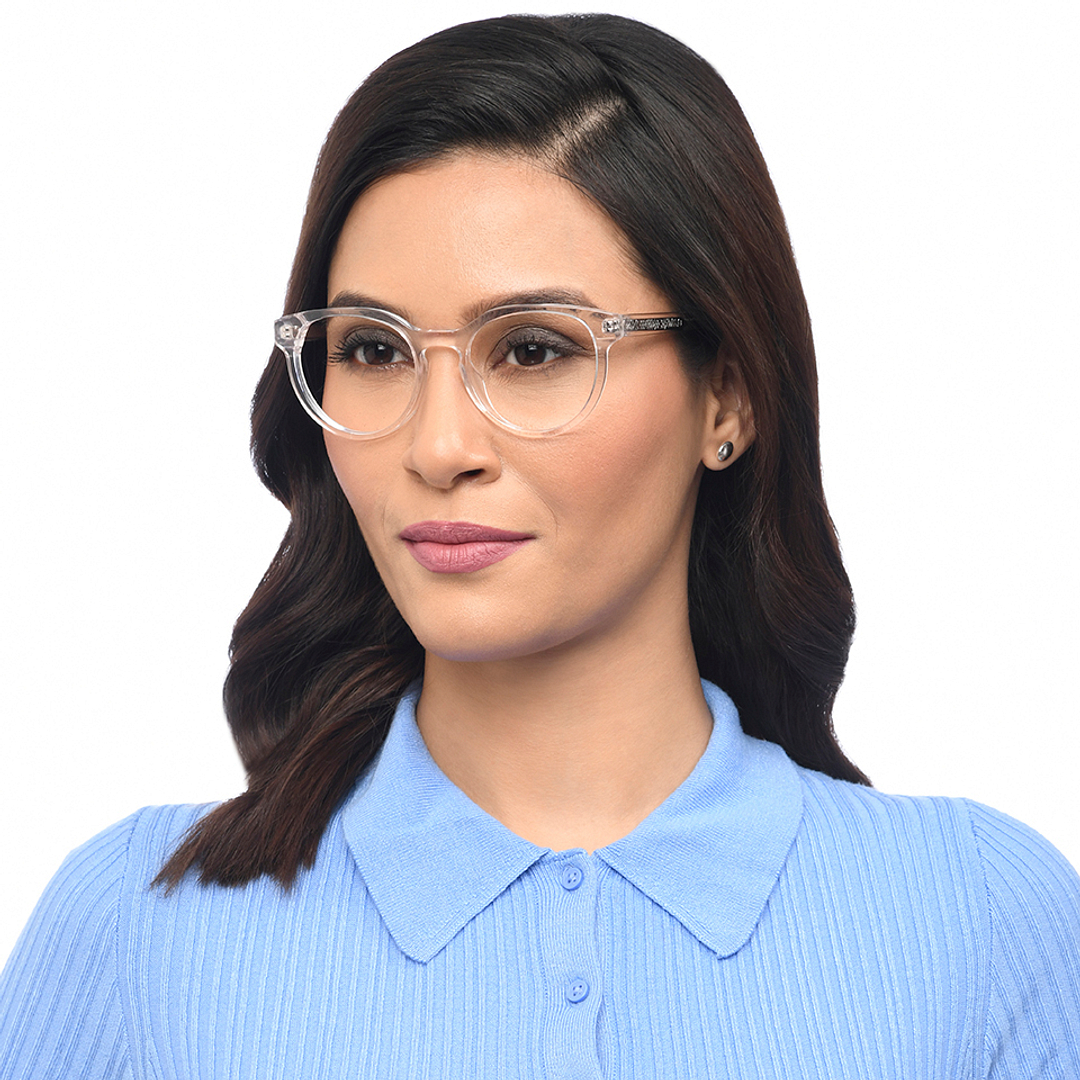 Vincent Chase Online Crystal Transparent Full Rim Round right side