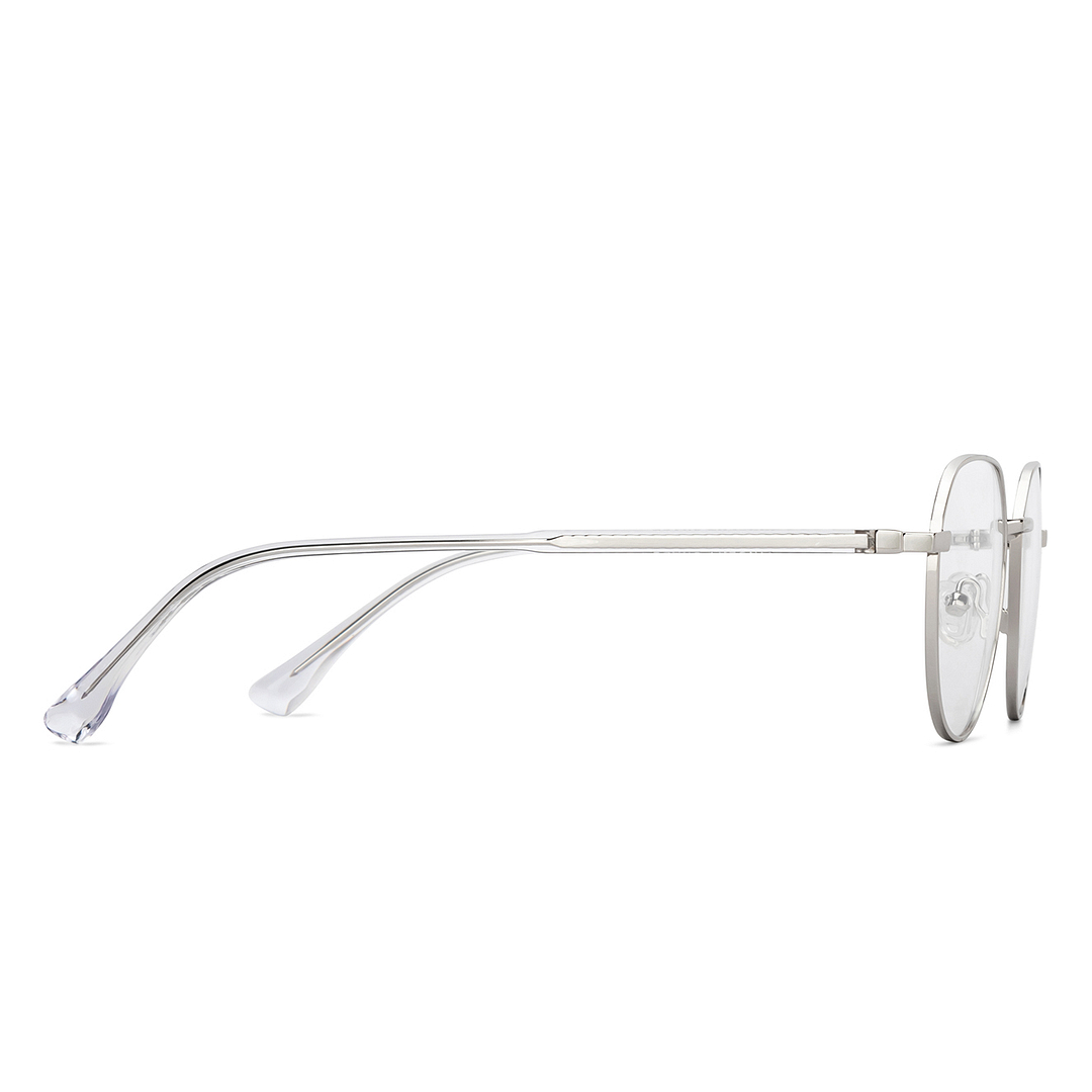 Vincent Chase Silver Full Rim Round left side