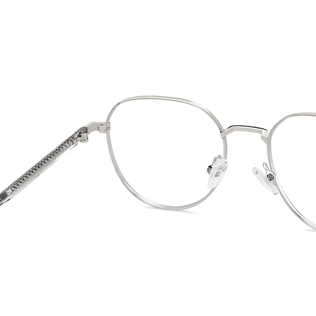 Vincent Chase Silver Full Rim Round right side