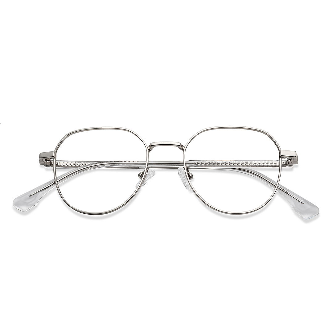 Vincent Chase Silver Full Rim Round left side