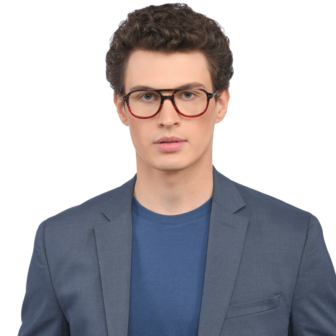 Vincent Chase Online Red Full Rim Aviator right side