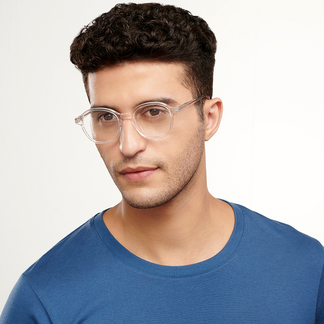 Vincent Chase Online Crystal Transparent Full Rim Round left side