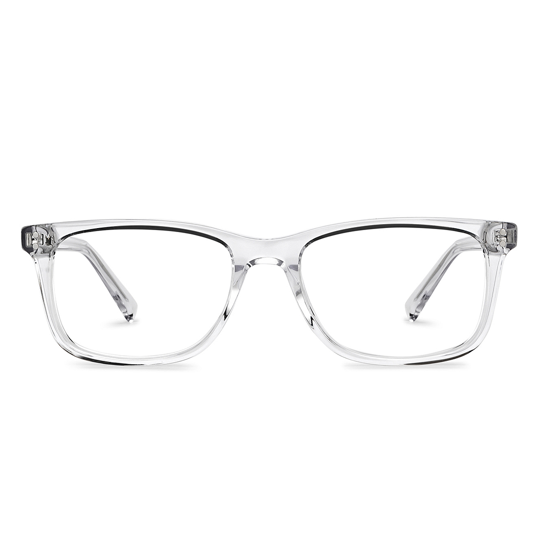Vincent Chase Crystal Transparent Full Rim Rectangle left side