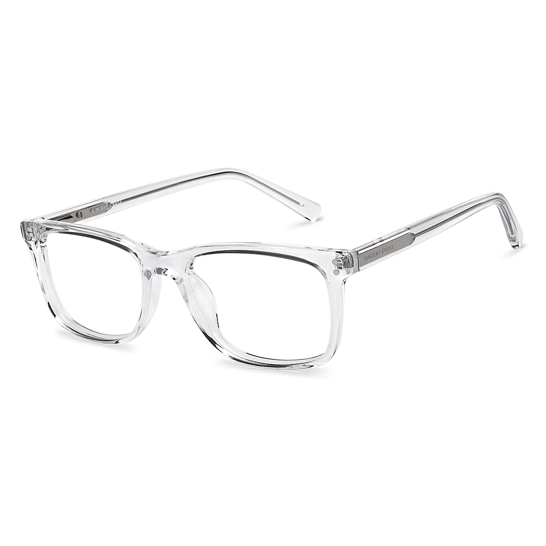 Vincent Chase Crystal Transparent Full Rim Rectangle right side