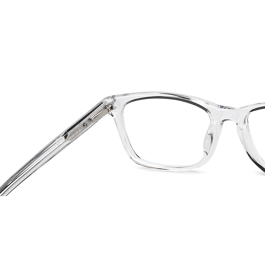 Vincent Chase Crystal Transparent Full Rim Rectangle right side