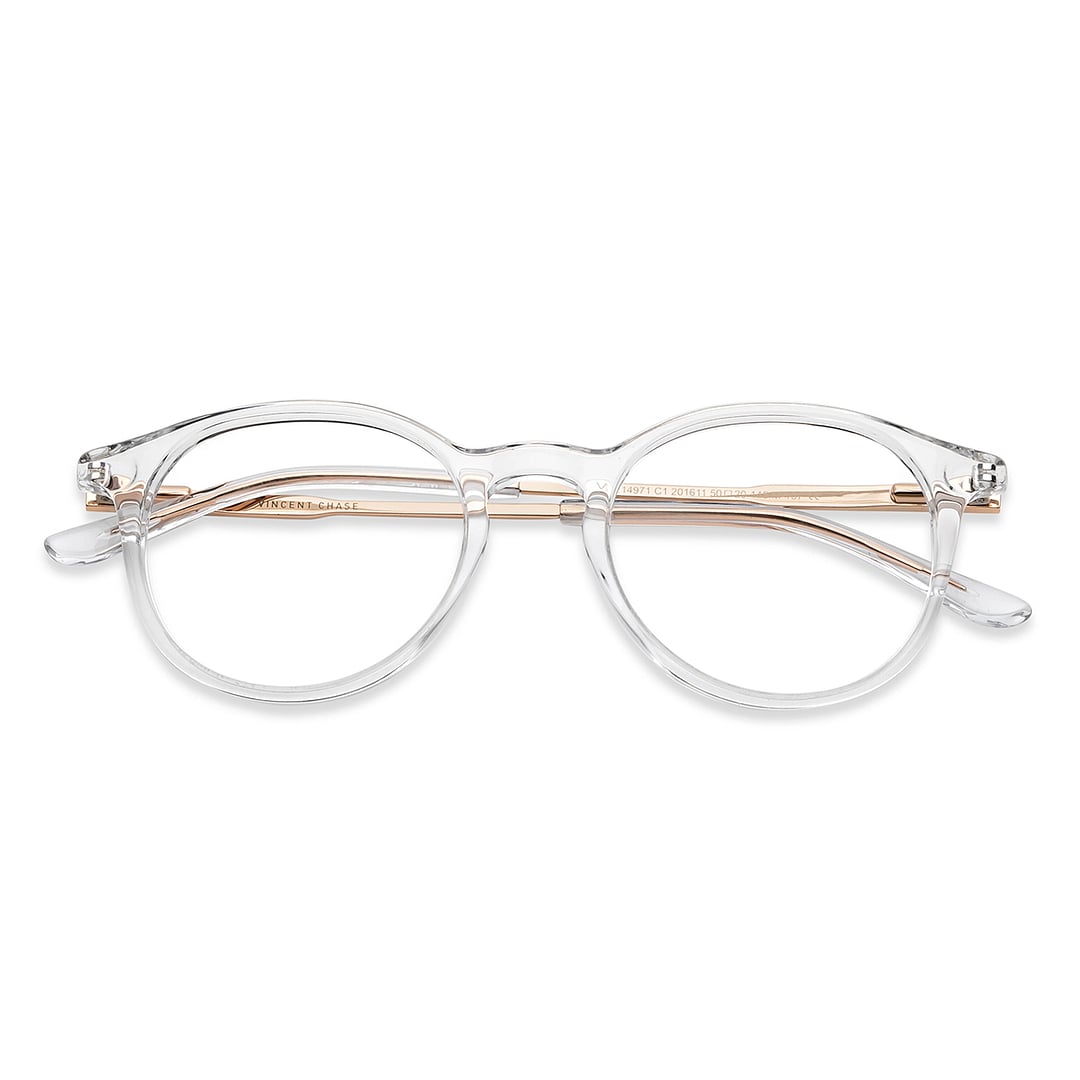 Vincent Chase Crystal Full Rim Round left side