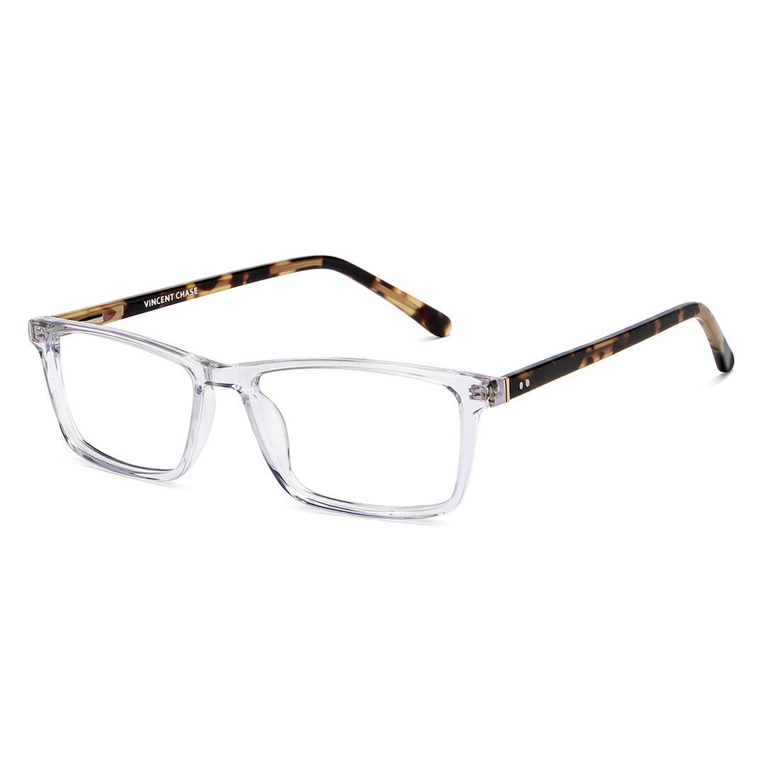 Vincent Chase Crystal Transparent Full Rim Rectangle right side