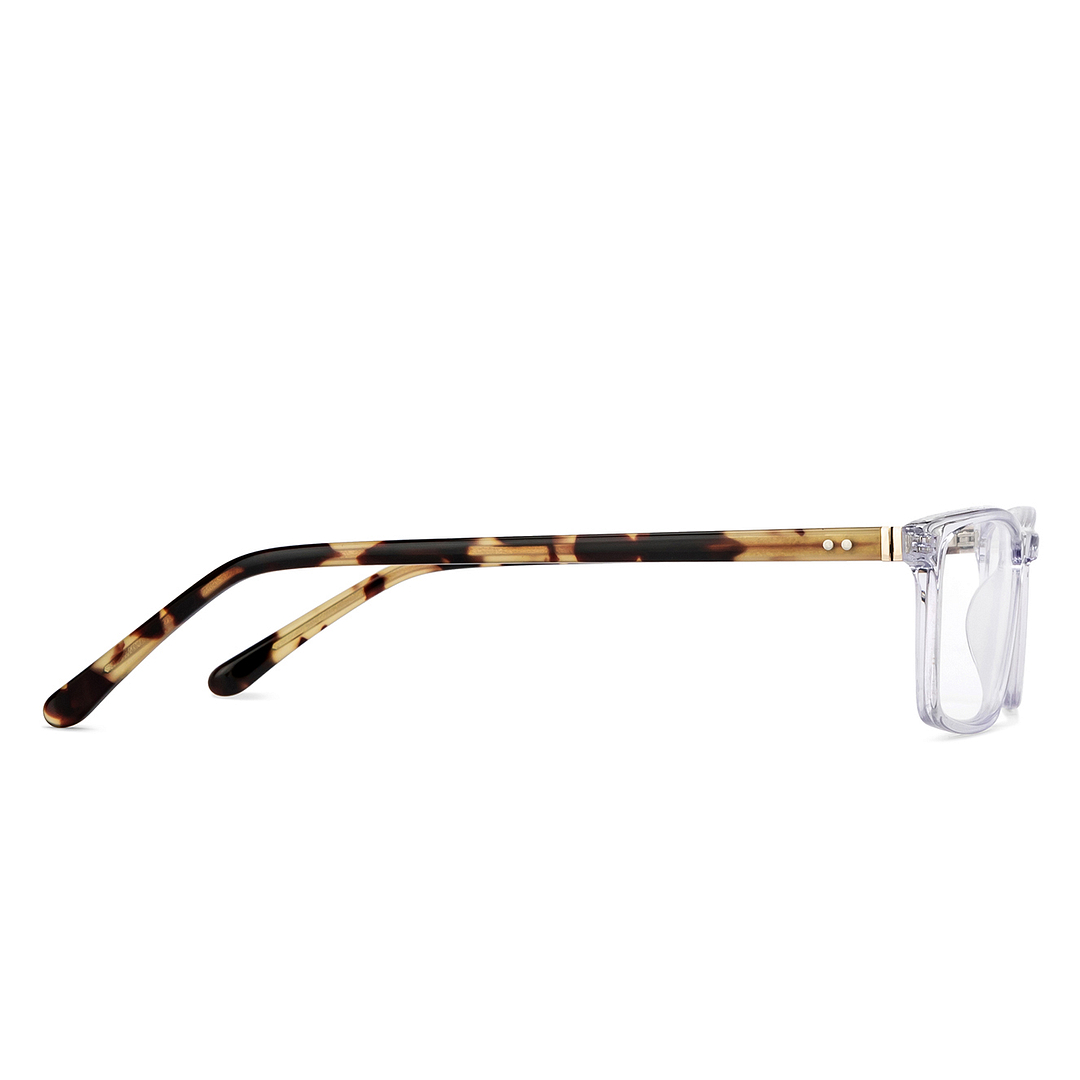 Vincent Chase Crystal Transparent Full Rim Rectangle left side