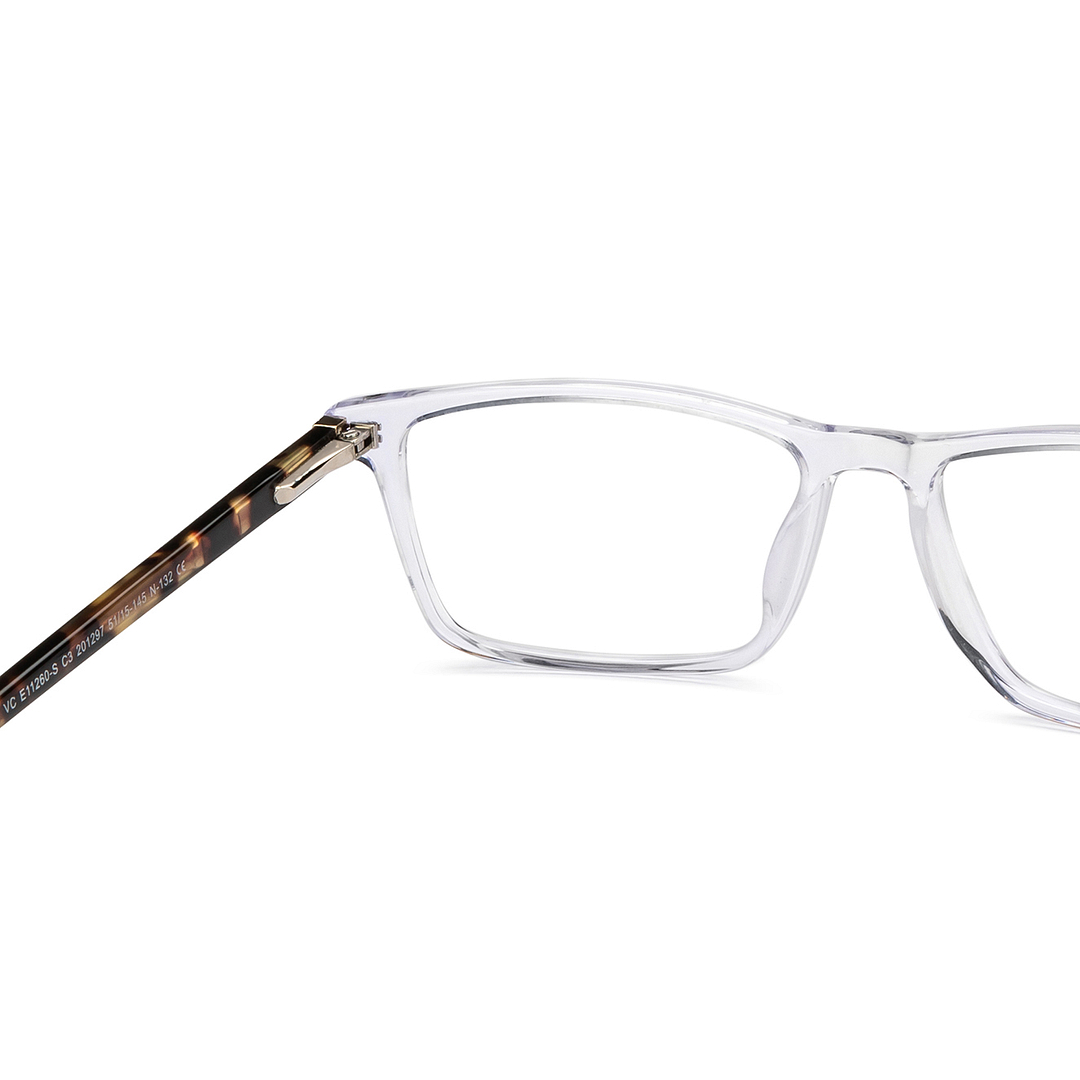 Vincent Chase Crystal Transparent Full Rim Rectangle right side