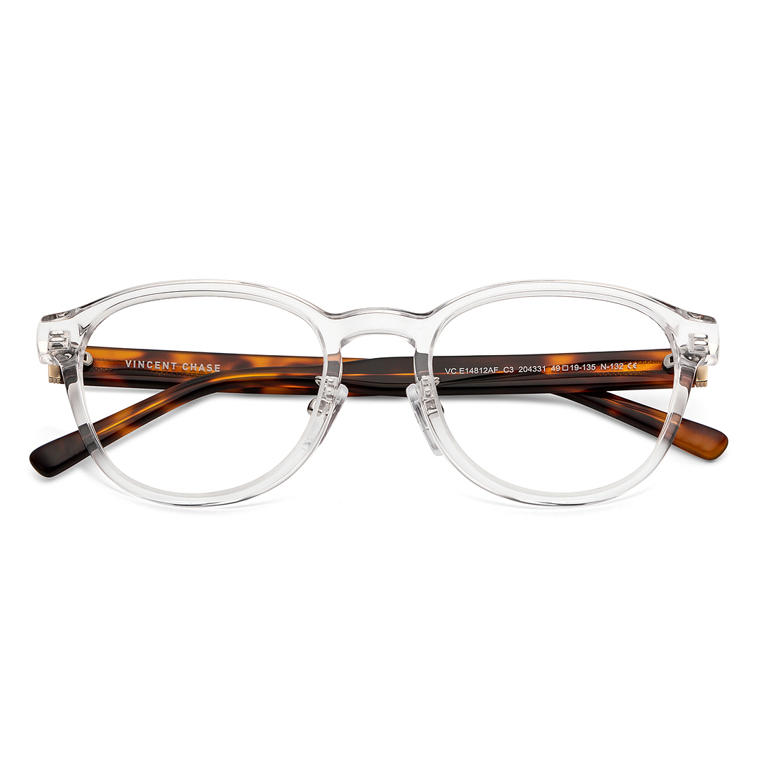 Vincent Chase Online Crystal Transparent Full Rim Round left side
