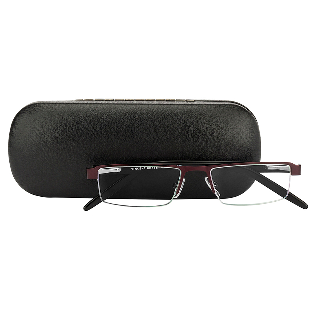 Vincent Chase Online Red Half Rim Rectangle left side