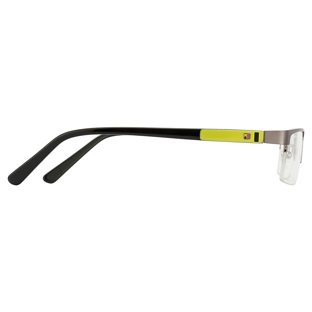 Vincent Chase Online Mid Gunmetal Half Rim Rectangle left side
