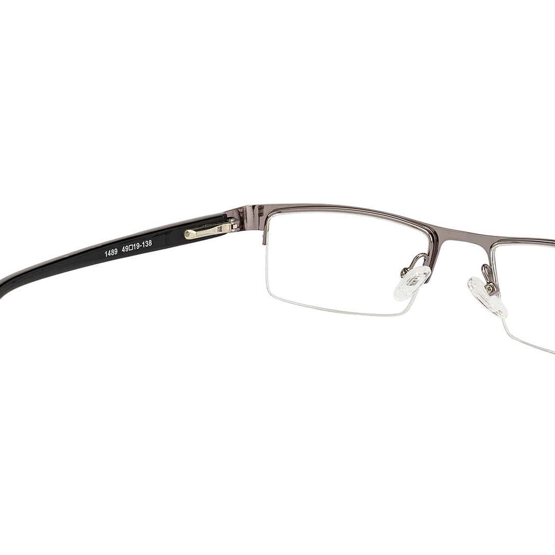 Vincent Chase Online Mid Gunmetal Half Rim Rectangle left side