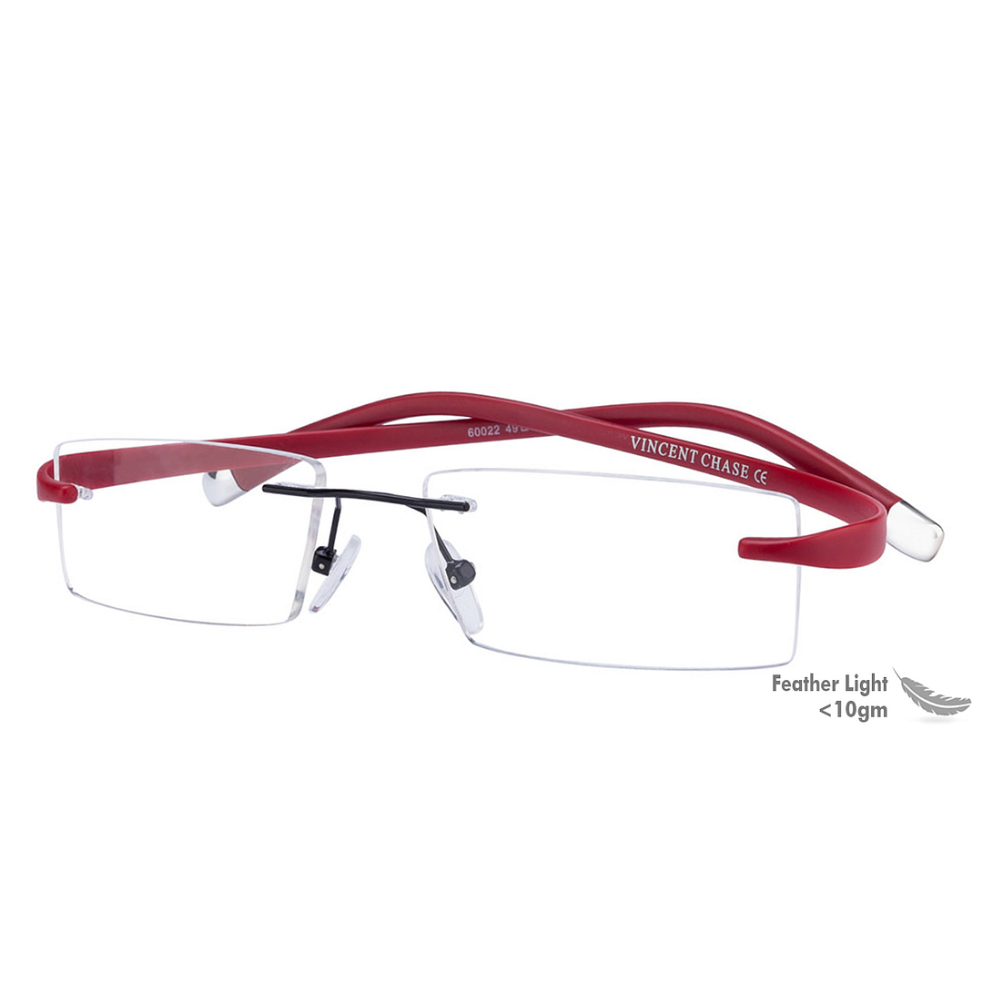 Vincent Chase Online Red Rimless Rectangle right side