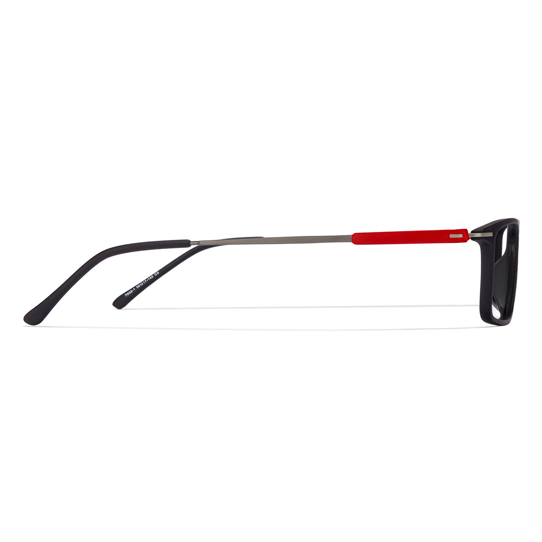 Lenskart Lenskart TOI Special: Matte Black Red Gunmetal Black Full Rim Rectangle Lenskart TOI Special SCALR 7032-1-C3 right side