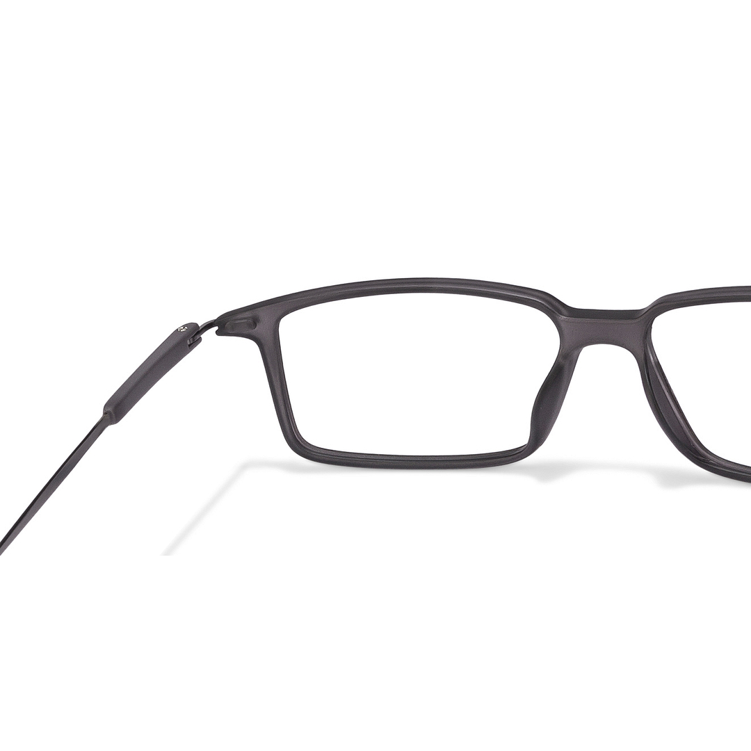 Lenskart Lenskart TOI Special: Matte Grey Gunmetal Full Rim Rectangle Lenskart TOI Special SCALR 7032-1-C4 left side