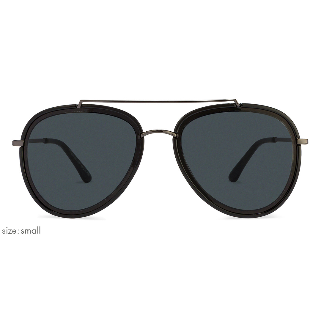 Vincent Chase Online Gunmetal Full Rim Aviator left side