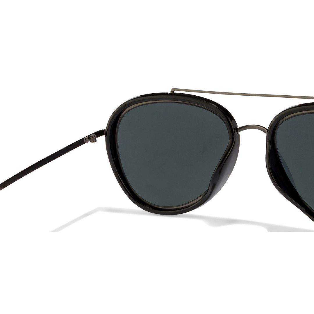 Vincent Chase Online Gunmetal Full Rim Aviator left side