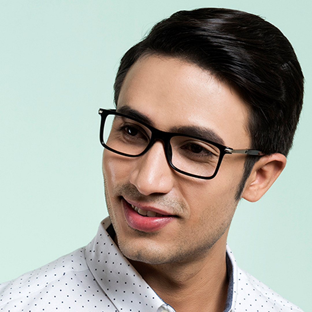 Lenskart Air Online Black Full Rim Rectangle left side