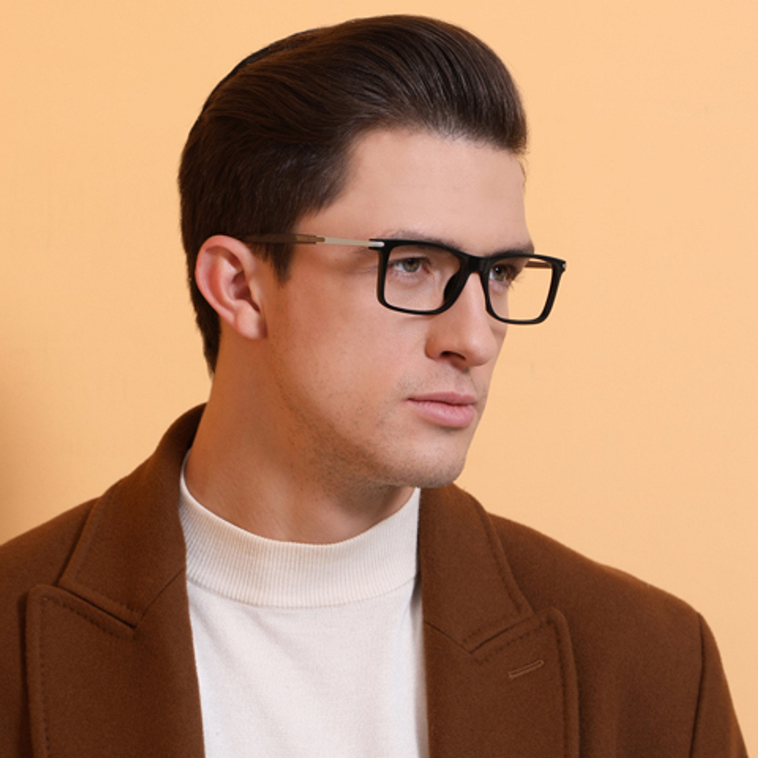 Lenskart Air Online Black Full Rim Rectangle left side