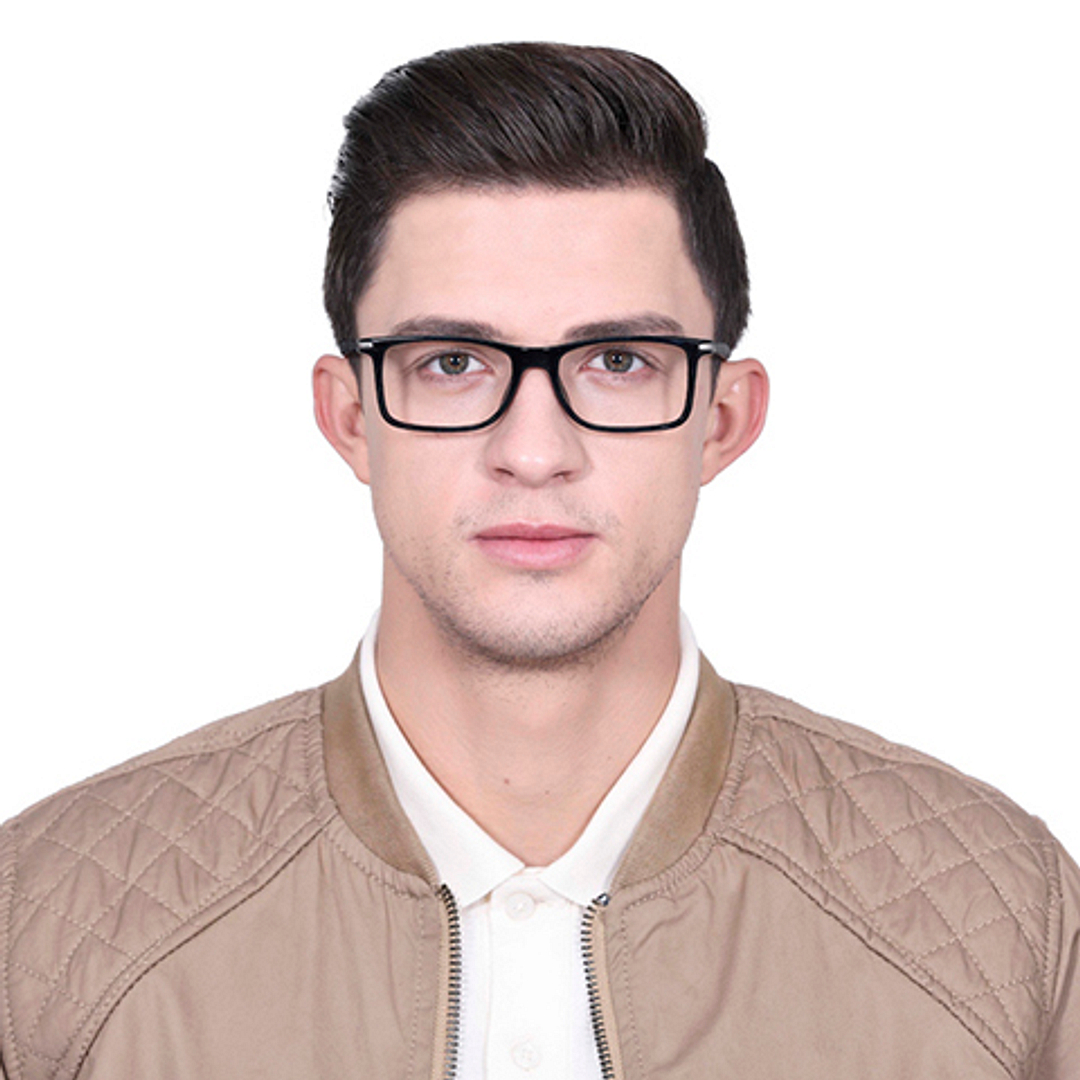 Lenskart Air Online Black Full Rim Rectangle left side