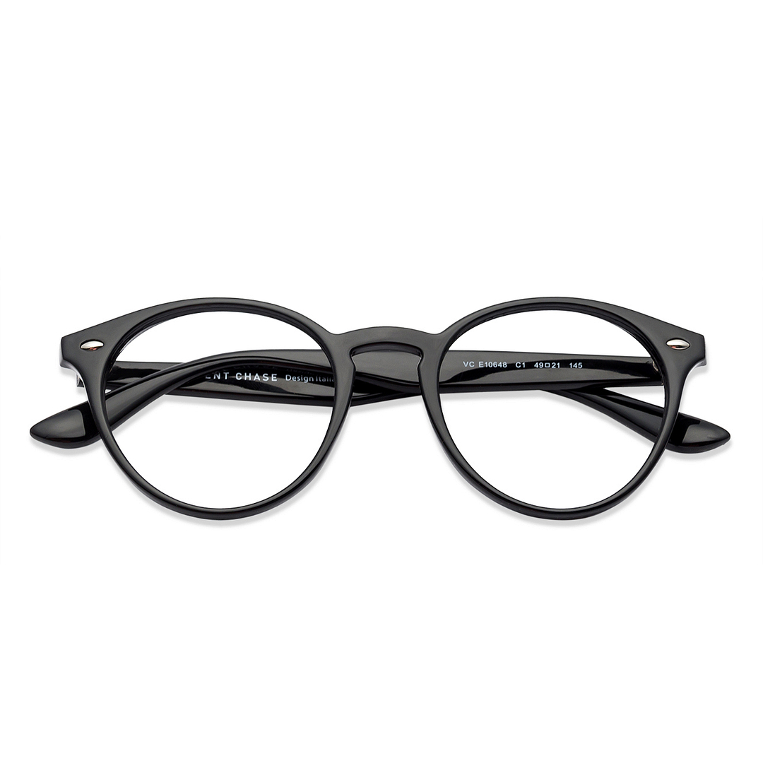 Vincent Chase Online Black Full Rim Round left side