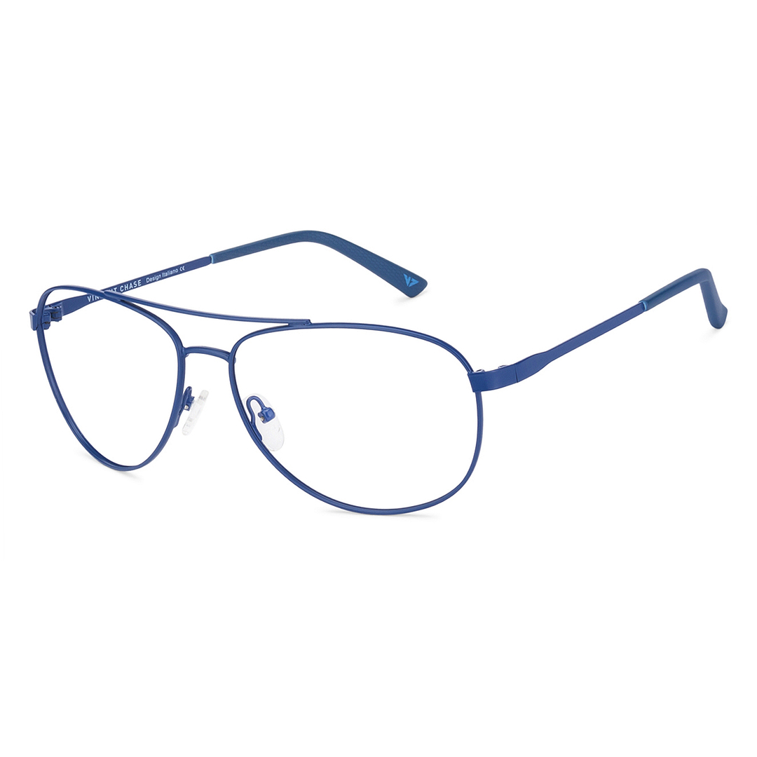 Buy Blue Full Rim Aviator Shape Vincent Chase SLEEK STEEL VC