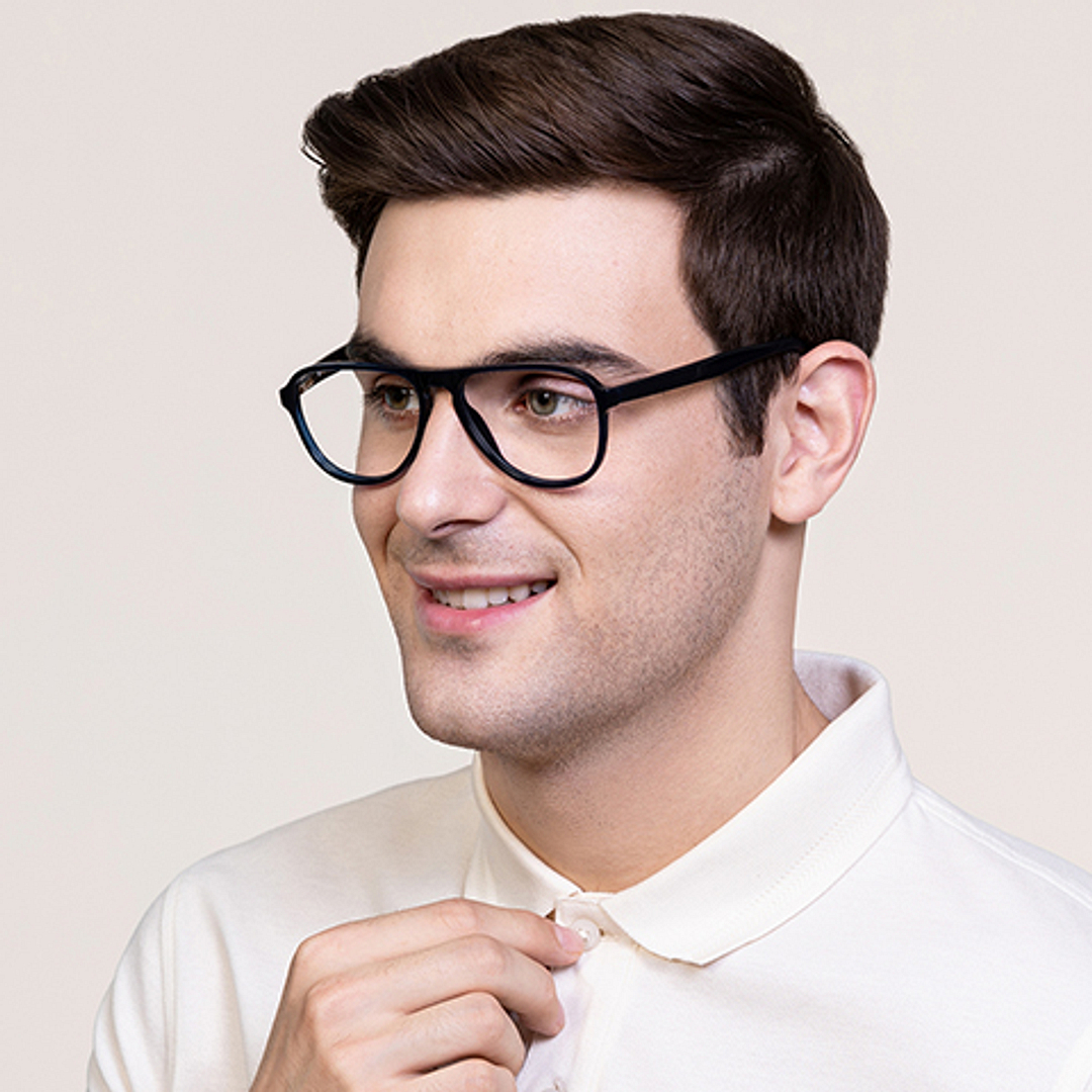 Vincent Chase Online Blue Transparent Full Rim Aviator left side