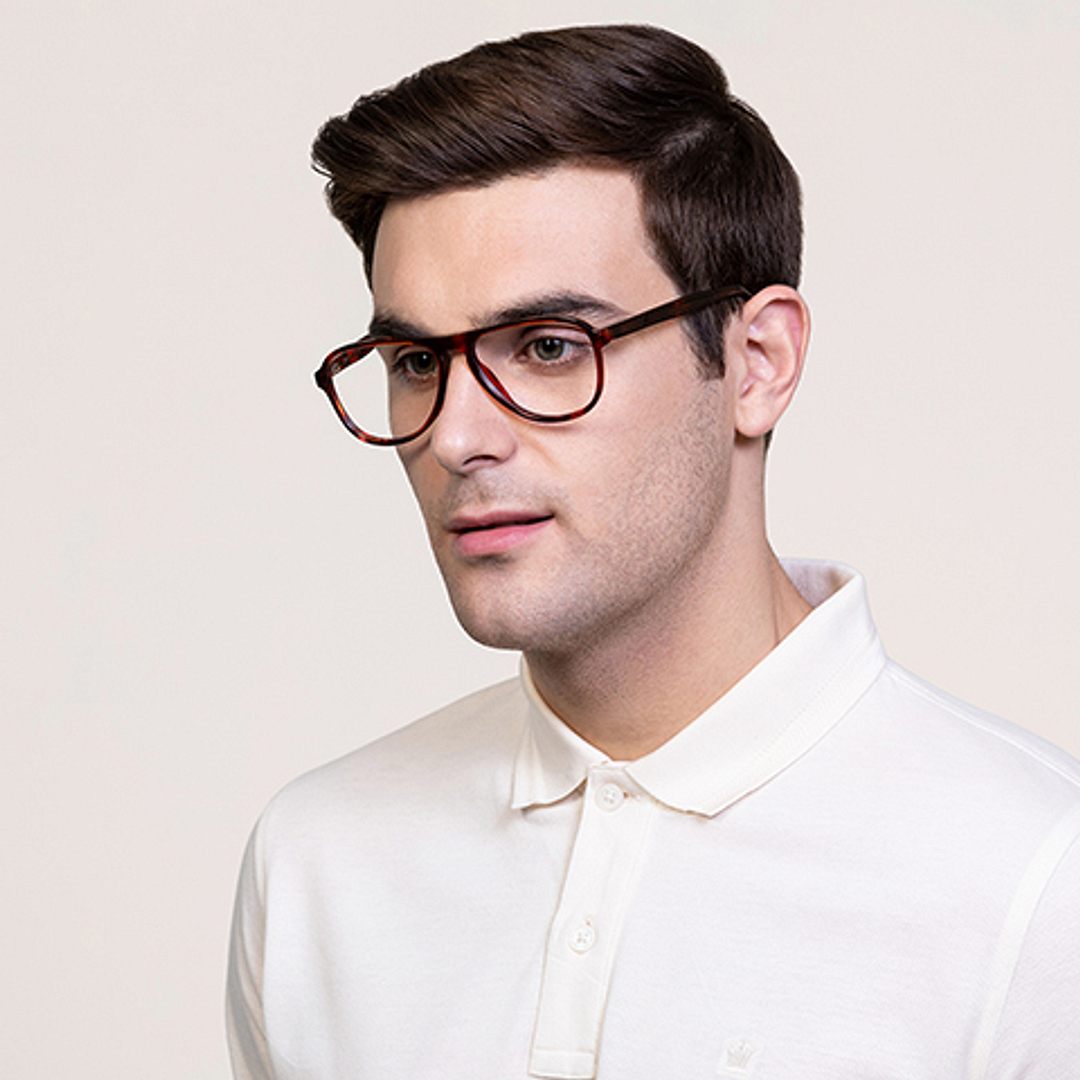 Vincent Chase Online Light Brown Full Rim Aviator left side