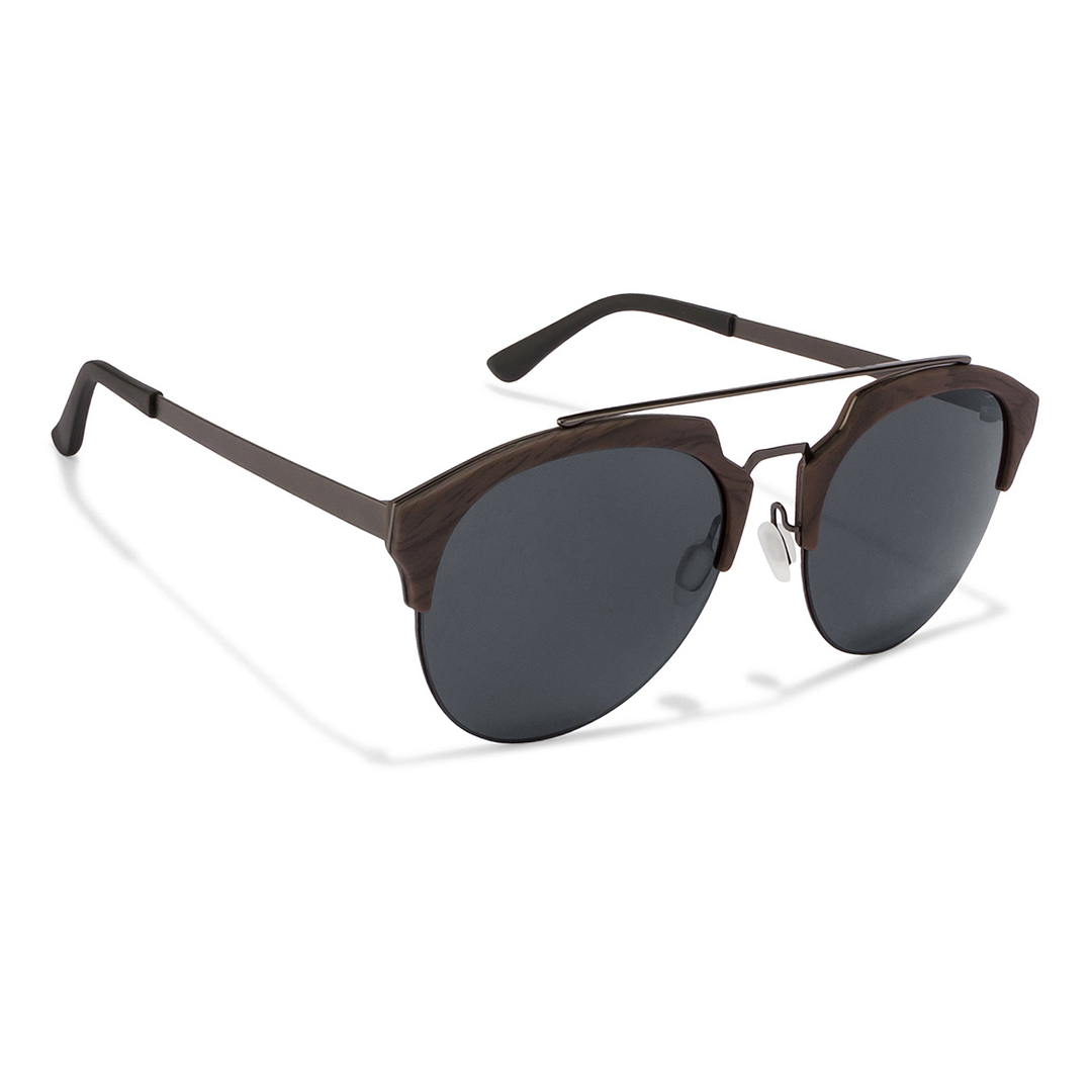 Vincent Chase Online Brown Full Rim Aviator left side