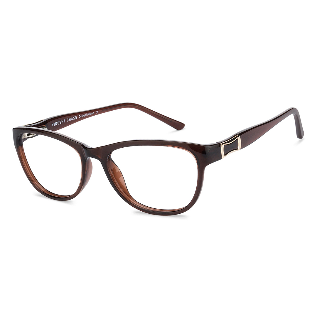 Lenskart Air Online Light Brown Full Rim Cat Eye left side