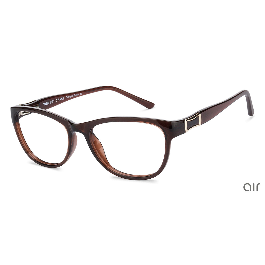 Lenskart Air Online Light Brown Full Rim Cat Eye left side