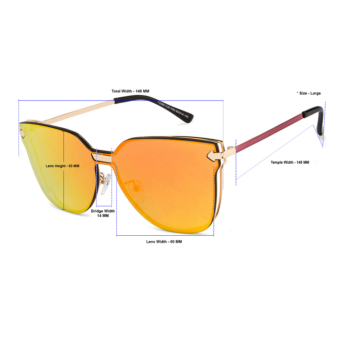 Vincent Chase Online Gold Full Rim Cat Eye right side
