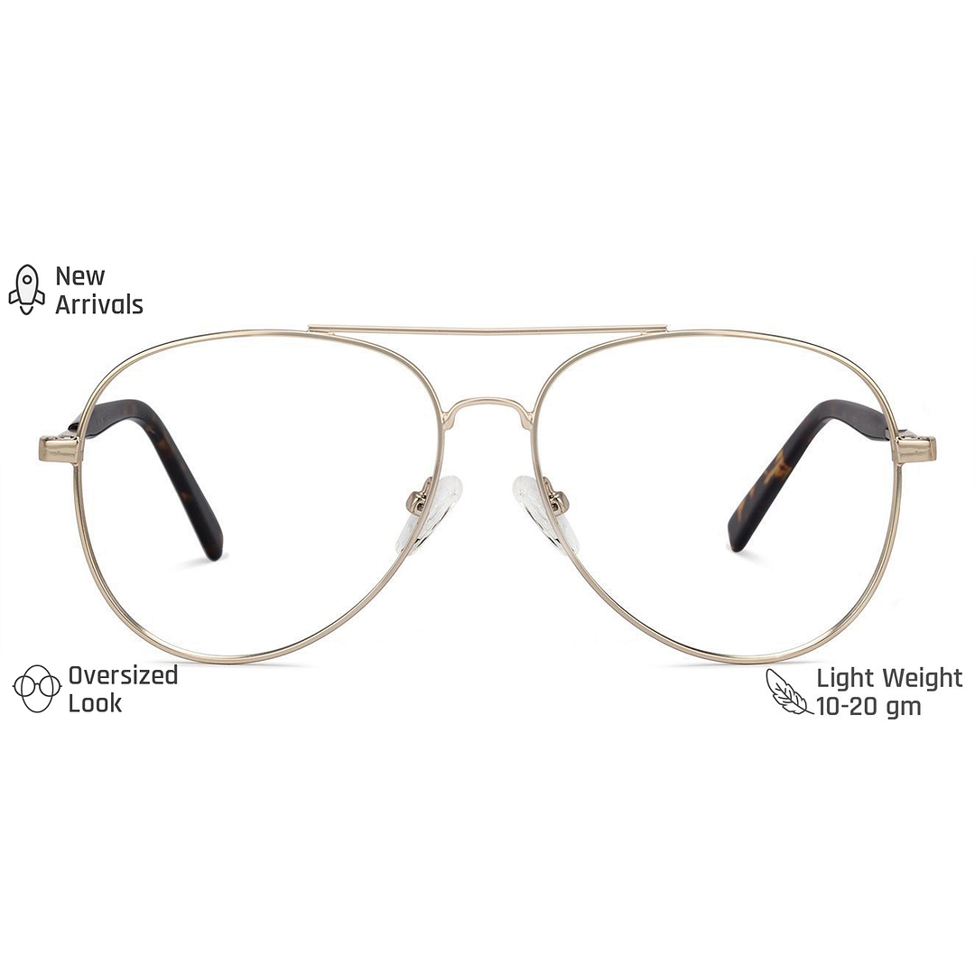 Vincent Chase Online Gold Full Rim Aviator left side