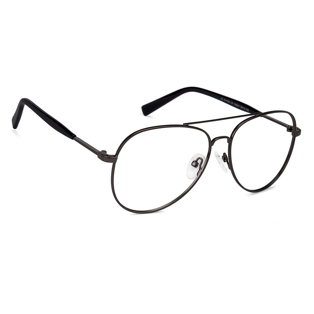 Vincent Chase Online Mid Gunmetal Full Rim Aviator left side