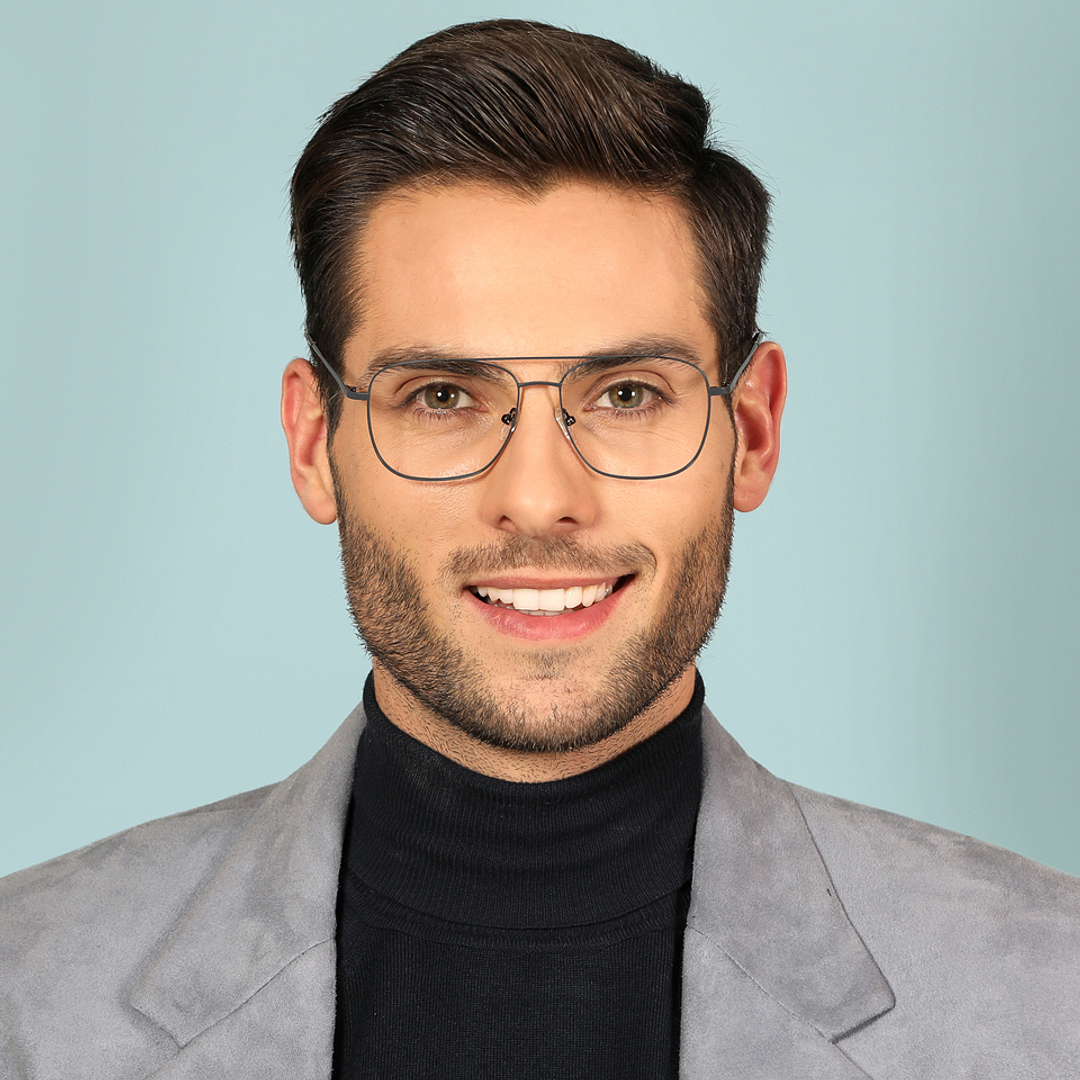 Vincent Chase Online Mid Gunmetal Full Rim Square left side