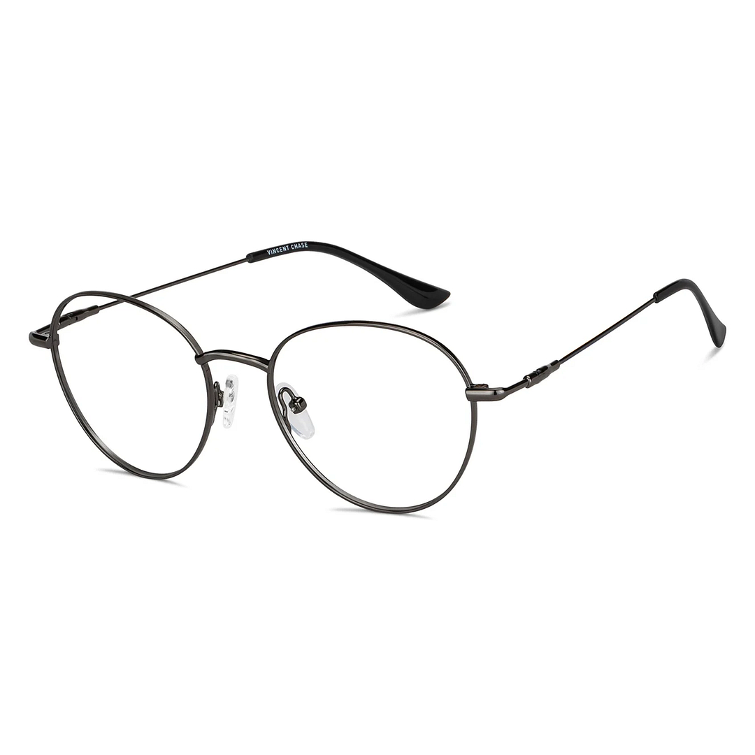 Vincent Chase Online Mid Gunmetal Full Rim Round left side
