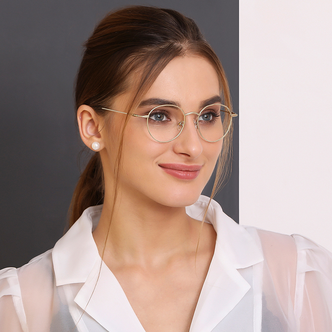 Vincent Chase Online Gold Full Rim Round left side