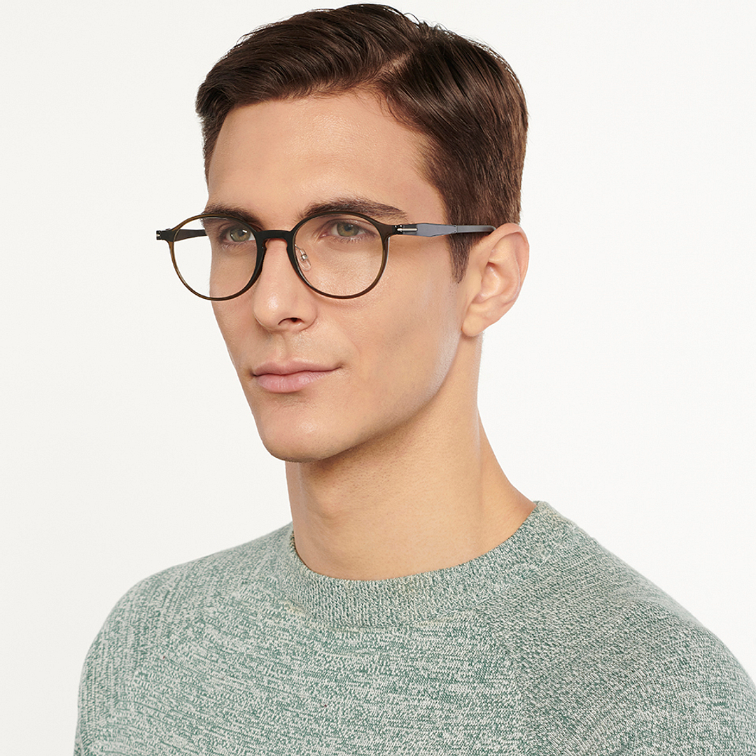 Lenskart Air Online Light Brown Full Rim Round left side