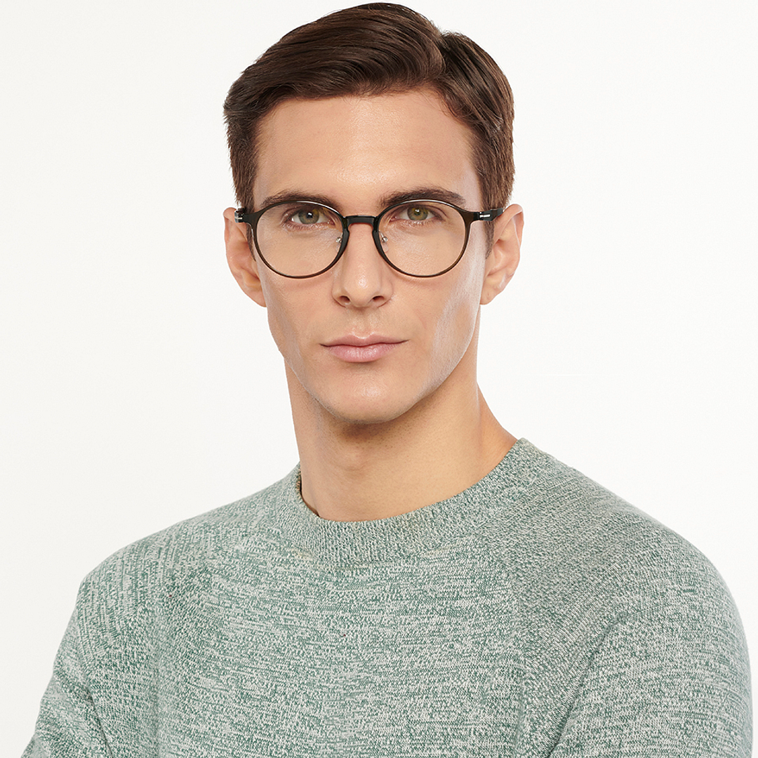 Lenskart Air Online Light Brown Full Rim Round right side