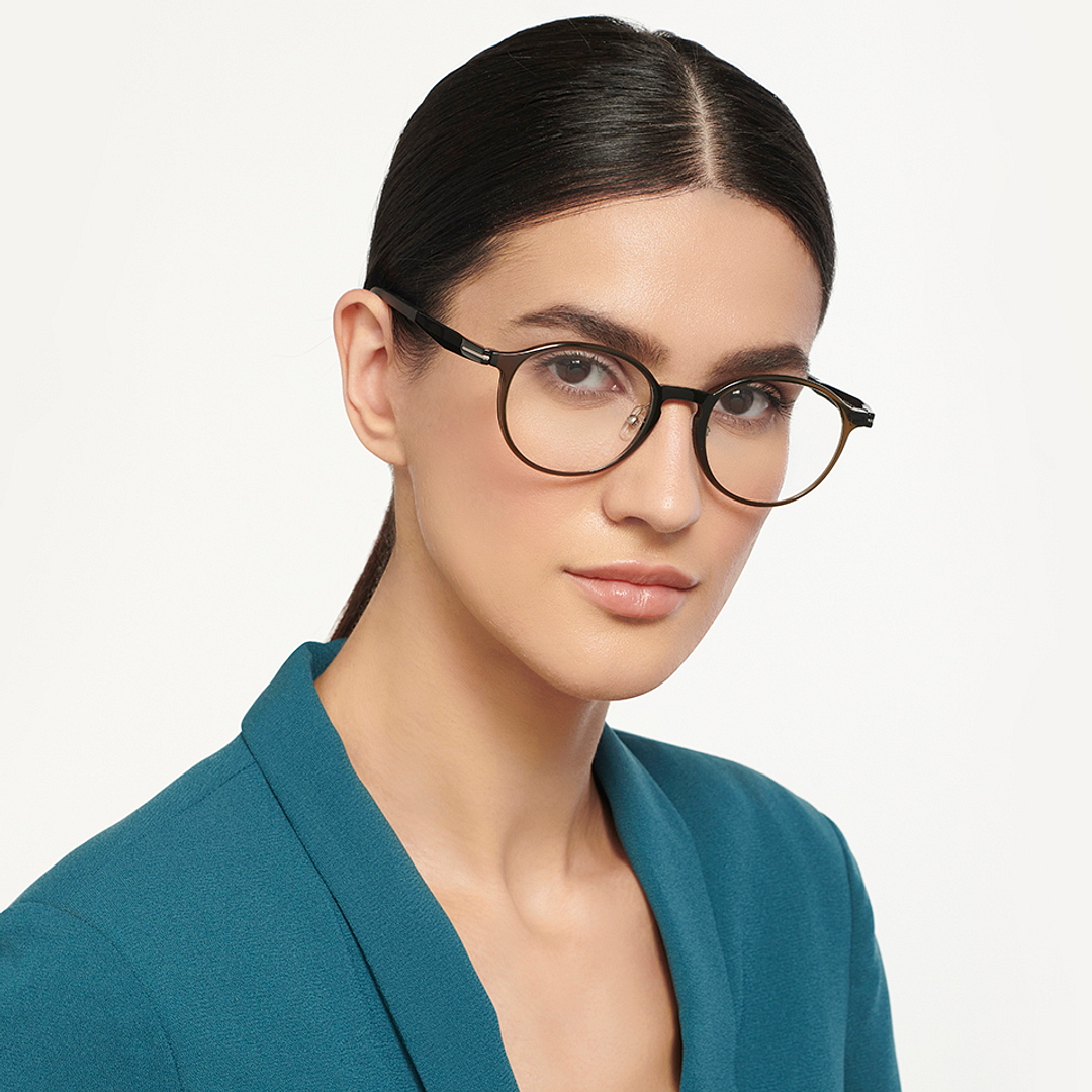 Lenskart Air Online Light Brown Full Rim Round left side