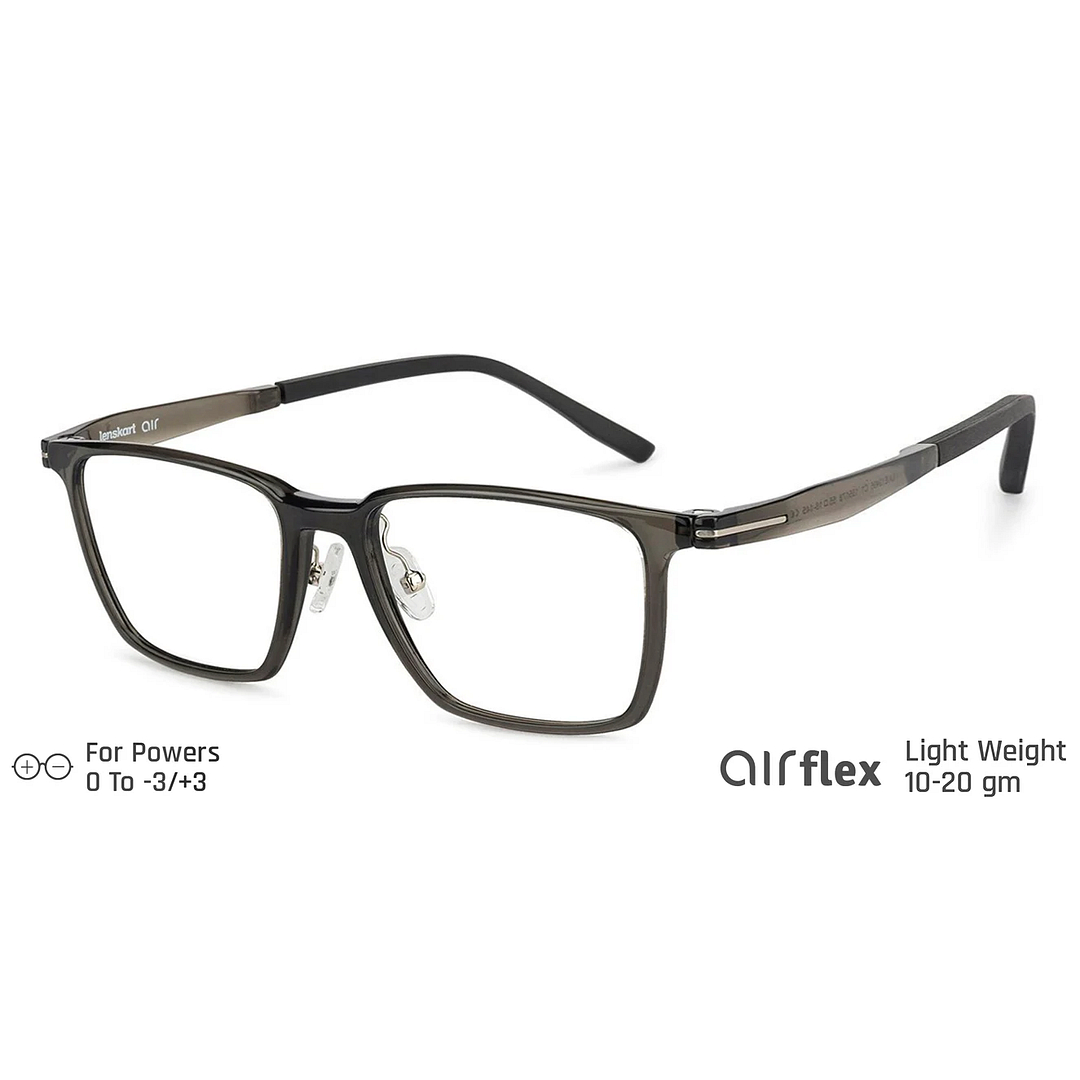 Lenskart Air LA Light Gray Full Rim Square left side