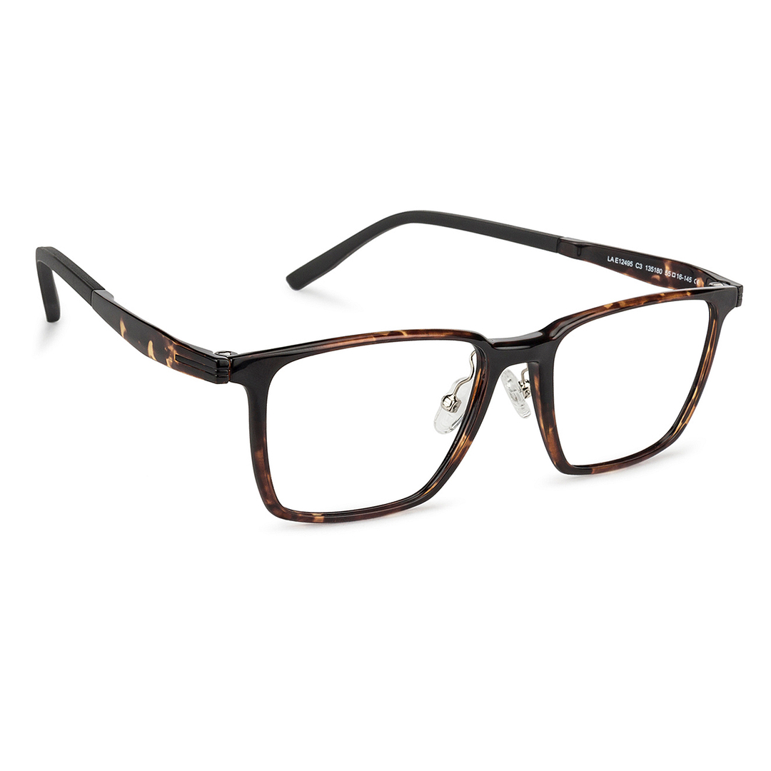 Lenskart Air LA Light Brown Full Rim Square left side